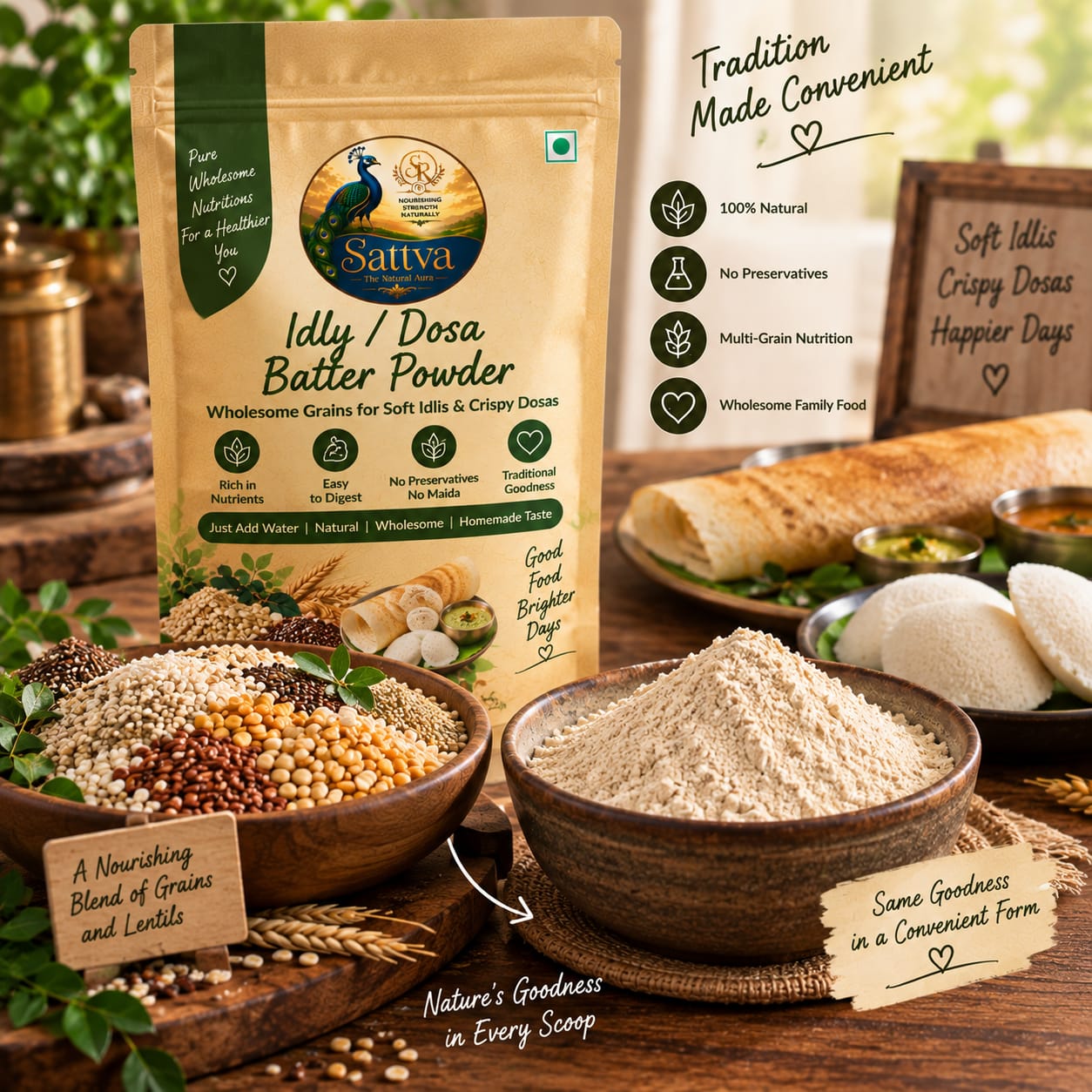 Sattva_The Natural Aura Idly/Dosa Batter Powder